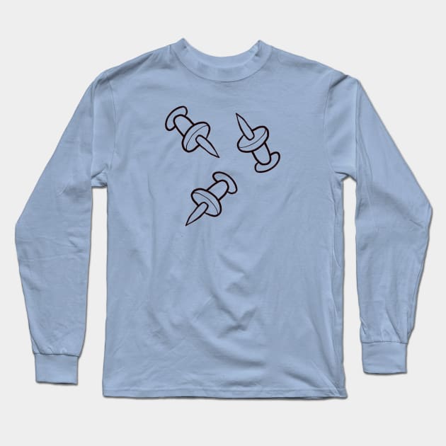 Push pin Long Sleeve T-Shirt by Miruna Mares